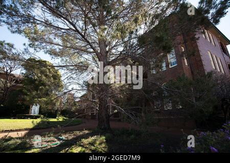 Parramatta, Australie, 17 août 2020. Une vue générale de notre Dame de Mercy College à Parramatta qui a été fermée en raison de six étudiants qui ont été testés positifs au coronavirus. La Nouvelle-Galles du Sud a enregistré sept nouveaux cas de COVID-19 au cours des dernières 24 heures, dont six cas d'acquisition locale et un cas de quarantaine à l'hôtel. Crédit : Steven Markham/Speed Media/Alay Live News Banque D'Images