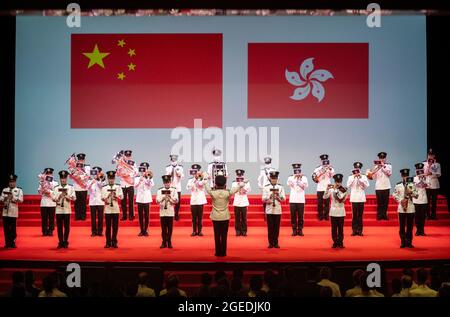 Hong Kong, Chine. 19 août 2021. Une cérémonie en célébration des six médailles remportées par la délégation des athlètes olympiques de Hong Kong lors des récents Jeux Olympiques de Tokyo en 2020. Crédit : SOPA Images Limited/Alamy Live News Banque D'Images