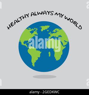 vecteur mondial pour la campagne de protection de la terre, le vecteur peut être utilisé pour le web, les nouvelles, l'affiche, les nouvelles de santé, et plus encore Illustration de Vecteur