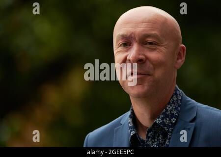 Édimbourg, Écosse, Royaume-Uni. 19 août 2021. Edinburgh, Écosse, Royaume-Uni, août 19 2021. Chris Brookmyre au Festival international du livre d'Édimbourg au Collège d'Art d'Édimbourg crédit alamy Live News crédit: SST/Alamy Live News Banque D'Images