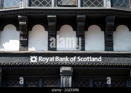 Royal Bank of Scotland, Frodsham Street, Chester Banque D'Images