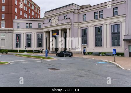 Halifax, Canada - 9 août 2021 : gare de via Rail au centre-ville de Halifax Banque D'Images