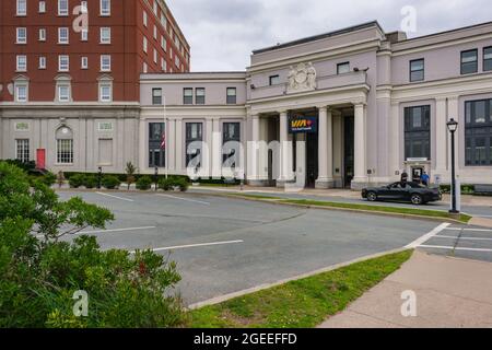 Halifax, Canada - 9 août 2021 : gare de via Rail au centre-ville de Halifax Banque D'Images