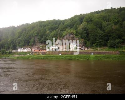 Hřensko (district de Děčín, région de Ústí nad Labem, République tchèque) Banque D'Images