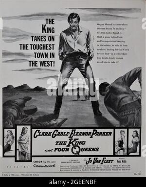 CLARK PIGNON ELEANOR PARKER JEAN WILLES BARBARA NICHOLS et Sara SHANE dans LE ROI ET QUATRE REINES 1956 réalisateur RAOUL WALSH scénario Richard Alan Simmons et Margaret Fitts musique Alex North Gabco Productions / Russ-Field Productions / United Artists Banque D'Images