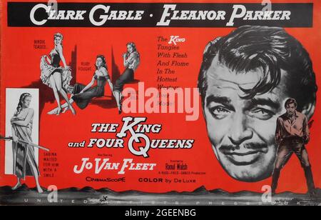 CLARK PIGNON ELEANOR PARKER JEAN WILLES BARBARA NICHOLS et Sara SHANE dans LE ROI ET QUATRE REINES 1956 réalisateur RAOUL WALSH scénario Richard Alan Simmons et Margaret Fitts musique Alex North Gabco Productions / Russ-Field Productions / United Artists Banque D'Images