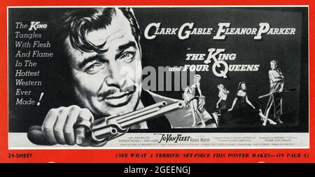 CLARK PIGNON ELEANOR PARKER JEAN WILLES BARBARA NICHOLS et Sara SHANE dans LE ROI ET QUATRE REINES 1956 réalisateur RAOUL WALSH scénario Richard Alan Simmons et Margaret Fitts musique Alex North Gabco Productions / Russ-Field Productions / United Artists Banque D'Images
