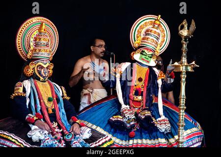 Kadhakali danse traditionnelle indienne - Kerala -INDE Banque D'Images