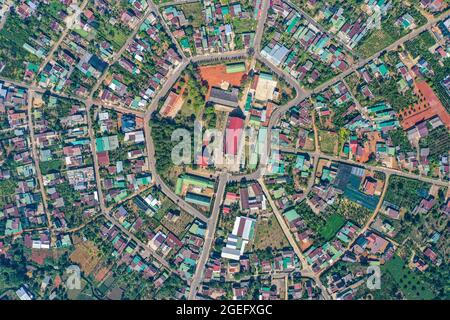 Carte de la ville de Nice Bao Loc dans la province de Lam Dong au sud du Vietnam Banque D'Images