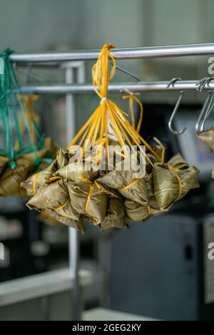 Boulettes de riz Sticky chinois (Zongzi) Banque D'Images