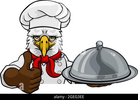 Chef de l'aigle signe personnage mascotte Illustration de Vecteur