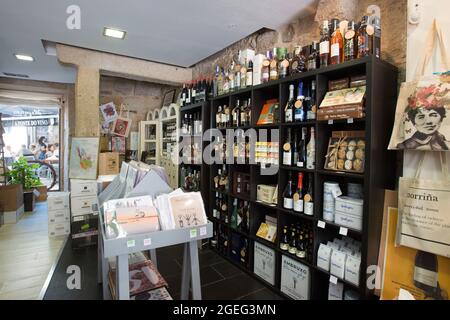 Boutique de vins à Cambados Banque D'Images