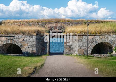 Porte du Roi à la forteresse de Suomenlinna - Helsinki, Finlande Banque D'Images