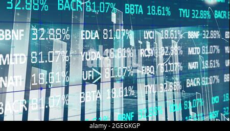 Traitement de données financières et statistiques par rapport à des équations mathématiques Banque D'Images