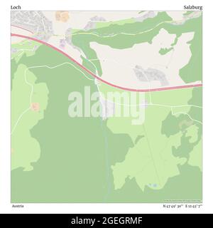Loch, Autriche, Salzbourg, N 47 49' 30'', E 12 45' 7'', carte, carte intemporelle publiée en 2021. Les voyageurs, les explorateurs et les aventuriers comme Florence Nightingale, David Livingstone, Ernest Shackleton, Lewis et Clark et Sherlock Holmes se sont appuyés sur des cartes pour planifier leurs voyages dans les coins les plus reculés du monde. Timeless Maps dresse la carte de la plupart des sites du monde, montrant ainsi la réalisation de grands rêves Banque D'Images