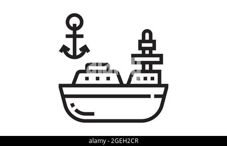 Icône bateau image vectorielle de style simple Illustration de Vecteur