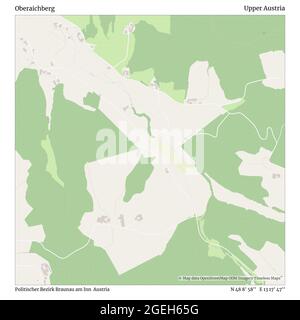 Oberaichberg, Politischer Bezirk Braunau am Inn, Autriche, haute-Autriche, N 48 8' 58'', E 13 17' 47'', carte, carte intemporelle publiée en 2021. Les voyageurs, les explorateurs et les aventuriers comme Florence Nightingale, David Livingstone, Ernest Shackleton, Lewis et Clark et Sherlock Holmes se sont appuyés sur des cartes pour planifier leurs voyages dans les coins les plus reculés du monde. Timeless Maps dresse la carte de la plupart des sites du monde, montrant ainsi la réalisation de grands rêves Banque D'Images