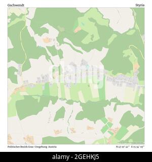 Gschwendt, Politischer Bezirk Graz-Umgebung, Autriche, Styrie, N 47 10' 41'', E 15 34' 19'', carte, carte intemporelle publiée en 2021. Les voyageurs, les explorateurs et les aventuriers comme Florence Nightingale, David Livingstone, Ernest Shackleton, Lewis et Clark et Sherlock Holmes se sont appuyés sur des cartes pour planifier leurs voyages dans les coins les plus reculés du monde. Timeless Maps dresse la carte de la plupart des sites du monde, montrant ainsi la réalisation de grands rêves Banque D'Images