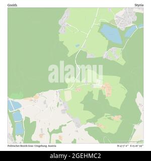 Greith, Politischer Bezirk Graz-Umgebung, Autriche, Styrie, N 47 7' 0'', E 15 16' 59'', carte, carte intemporelle publié en 2021. Les voyageurs, les explorateurs et les aventuriers comme Florence Nightingale, David Livingstone, Ernest Shackleton, Lewis et Clark et Sherlock Holmes se sont appuyés sur des cartes pour planifier leurs voyages dans les coins les plus reculés du monde. Timeless Maps dresse la carte de la plupart des sites du monde, montrant ainsi la réalisation de grands rêves Banque D'Images
