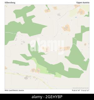 Silbersberg, district de Wels-Land, Autriche, haute-Autriche, N 48 12' 18'', E 13 53' 13'', carte, carte intemporelle publiée en 2021. Les voyageurs, les explorateurs et les aventuriers comme Florence Nightingale, David Livingstone, Ernest Shackleton, Lewis et Clark et Sherlock Holmes se sont appuyés sur des cartes pour planifier leurs voyages dans les coins les plus reculés du monde. Timeless Maps dresse la carte de la plupart des sites du monde, montrant ainsi la réalisation de grands rêves Banque D'Images