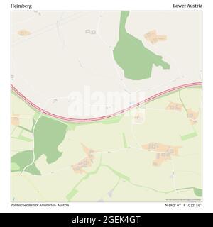 Heimberg, Politischer Bezirk Amstetten, Autriche, Basse-Autriche, N 48 7' 0'', E 14 37' 59'', carte, Timeless carte publiée en 2021. Les voyageurs, les explorateurs et les aventuriers comme Florence Nightingale, David Livingstone, Ernest Shackleton, Lewis et Clark et Sherlock Holmes se sont appuyés sur des cartes pour planifier leurs voyages dans les coins les plus reculés du monde. Timeless Maps dresse la carte de la plupart des sites du monde, montrant ainsi la réalisation de grands rêves Banque D'Images