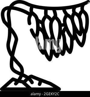 illustration du vecteur de l'icône de la ligne d'algues macrocystis Illustration de Vecteur