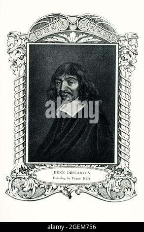 René Descartes (1596–1650) était un maître mathématicien créatif français, un penseur scientifique important et un métaphysique original. Frans Hals (c. 1580 -1666) était un peintre hollandais de l'âge d'or particulièrement célèbre pour le portrait. Banque D'Images