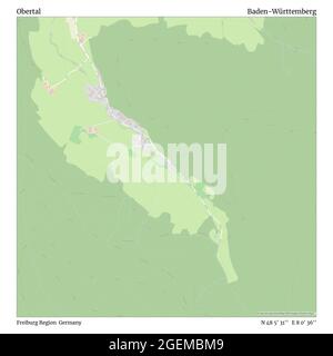 Obertal, région de Fribourg, Allemagne, Bade-Wurtemberg, N 48 5' 31'', E 8 0' 36'', carte, carte intemporelle publiée en 2021. Les voyageurs, les explorateurs et les aventuriers comme Florence Nightingale, David Livingstone, Ernest Shackleton, Lewis et Clark et Sherlock Holmes se sont appuyés sur des cartes pour planifier leurs voyages dans les coins les plus reculés du monde. Timeless Maps dresse la carte de la plupart des sites du monde, montrant ainsi la réalisation de grands rêves Banque D'Images