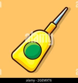 collez l'illustration vectorielle isolée du tube dans un style plat Illustration de Vecteur