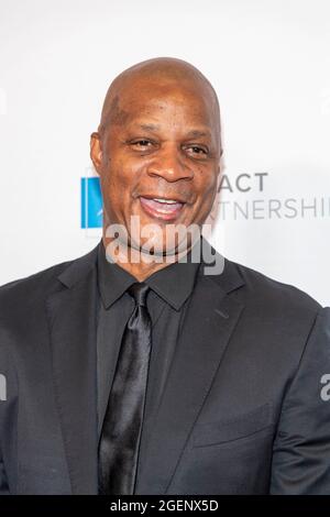 Los Angeles, États-Unis. 20 août 2021. Darryl Strawberry assiste au gala de la Fondation Harold et Carole Pump au Beverly Hilton Hotel, Los Angeles, CA le 20 août 2021 crédit: Eugene Powers/Alay Live News Banque D'Images