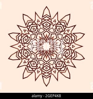 Élégant motif mandala doré et doré. Illustration vectorielle décorative Illustration de Vecteur