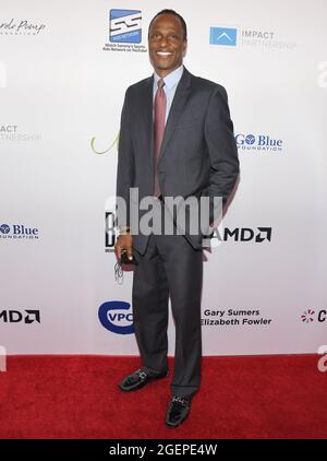 Willie Gault arrive au 21e Gala annuel de la Fondation Harold et Carole Pump qui a eu lieu au Beverly Hilton à Beverly Hills, CA, le vendredi 20 août 2021. (Photo de la Sathanlee B. Mirador/Sipa USA) Banque D'Images