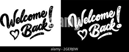 Inscription de bienvenue à la craie et au charbon. Vecteur sur fond transparent et noir Illustration de Vecteur
