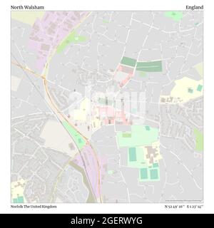 North Walsham, Norfolk, Royaume-Uni, Angleterre, N 52 49' 16'', E 1 23' 14'', carte, Timeless carte publiée en 2021. Les voyageurs, les explorateurs et les aventuriers comme Florence Nightingale, David Livingstone, Ernest Shackleton, Lewis et Clark et Sherlock Holmes se sont appuyés sur des cartes pour planifier leurs voyages dans les coins les plus reculés du monde. Timeless Maps dresse la carte de la plupart des sites du monde, montrant ainsi la réalisation de grands rêves Banque D'Images
