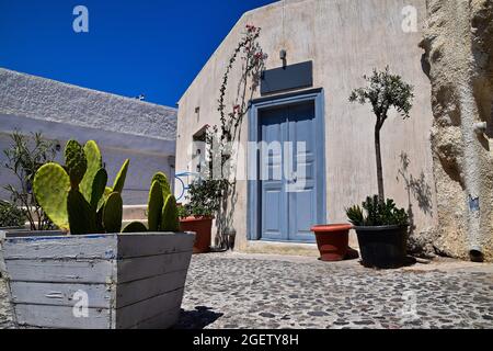 Megalochori, village traditionnel sur l'île de Santorini, Grèce, Europe Banque D'Images