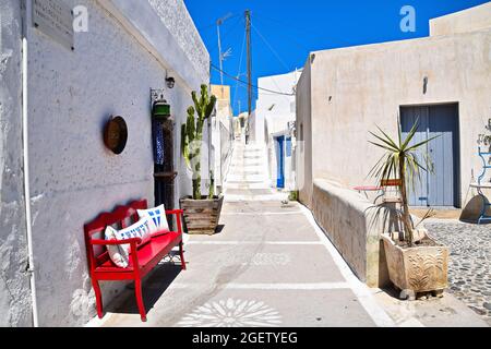 Megalochori, village traditionnel sur l'île de Santorini, Grèce, Europe Banque D'Images