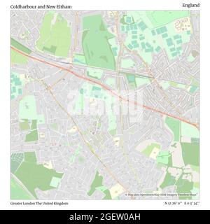 Coldport et New Eltham, Grand Londres, Royaume-Uni, Angleterre, N 51 26' 0'', E 0 3' 34'', carte, carte intemporelle publiée en 2021. Les voyageurs, les explorateurs et les aventuriers comme Florence Nightingale, David Livingstone, Ernest Shackleton, Lewis et Clark et Sherlock Holmes se sont appuyés sur des cartes pour planifier leurs voyages dans les coins les plus reculés du monde. Timeless Maps dresse la carte de la plupart des sites du monde, montrant ainsi la réalisation de grands rêves Banque D'Images