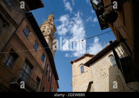 12-08-2021,Santo Domingo de la Calzada, la Rioja, Espagne, Europe, détail de la Tour de la Cathédrale, chemin de St James. Banque D'Images