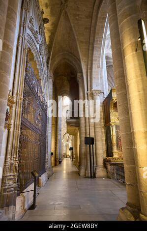 Intérieur de la cathédrale de Saint-Domingue de la Calzada dans le chemin de Saint-Jacques, Saint-Domingue de la Calzada, la Rioja, Espagne, Europe Banque D'Images