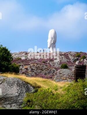 Anna de Jaume Plensa au site du patrimoine de la pilane. Tjörn Suède Banque D'Images