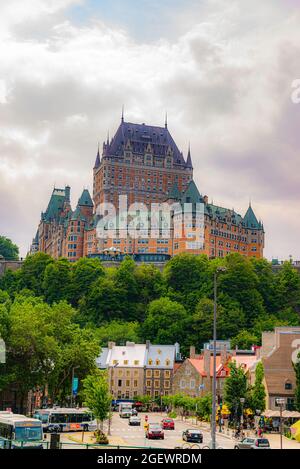 Québec, Canada - juillet 19 2021 : Hôtel Fairmont le Château Frontenac à Québec Banque D'Images