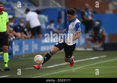 Ximo Navarro de Deportivo Alaves pendant le match de la Ligue entre Deportivo Alaves et le RCD Mallorca à l'Estadio de Mendizorrotza à Vitoria, Espagne. Banque D'Images