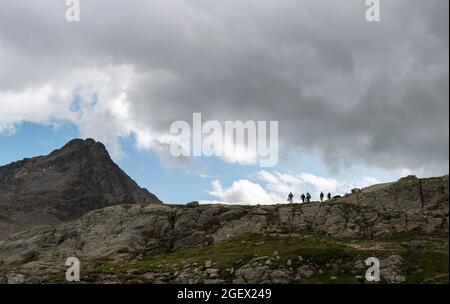 Panorama depuis le col de Gavia, Italie Banque D'Images