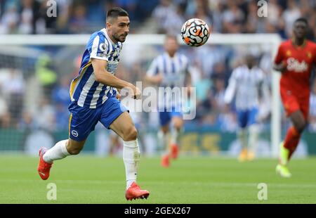 Brighton et Hove, Angleterre, 21 août 2021. Neal Maupay de Brighton et Hove Albion lors du match de la Premier League au stade AMEX, Brighton et Hove. Le crédit photo devrait se lire: Paul Terry / Sportimage Banque D'Images