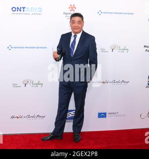 Beverly Hills, Californie, États-Unis. 20 août 2021. L'animateur de télévision Joey Zhou participe au 21e Gala annuel de la Fondation Harold et Carole Pump à l'hôtel Beverly Hilton de Beverly Hills, en Californie. Crédit: Sheri Determan Banque D'Images