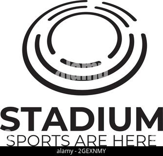 Modèle vectoriel de conception de logo de stade sportif Illustration de Vecteur