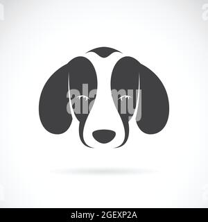 Image vectorielle d'un beagle de chien sur fond blanc. Illustration vectorielle superposée facile à modifier. Animaux sauvages. Illustration de Vecteur