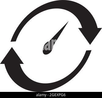 Modèle vectoriel avec logo indicateur de vitesse Illustration de Vecteur