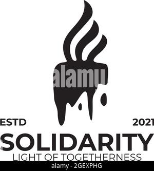 modèle vectoriel avec logo black torch Illustration de Vecteur