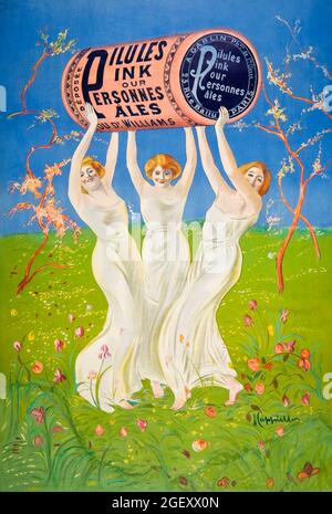 Pink Pills for Pale People (1910) imprimer en haute résolution par Leonetto Cappiello. Art nouveau. Banque D'Images